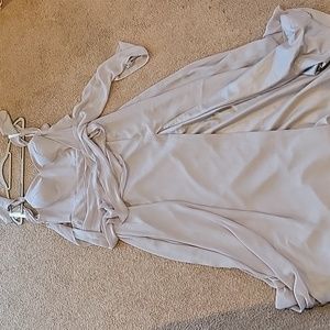 Azazie Everett bridesmaid dress in Fog